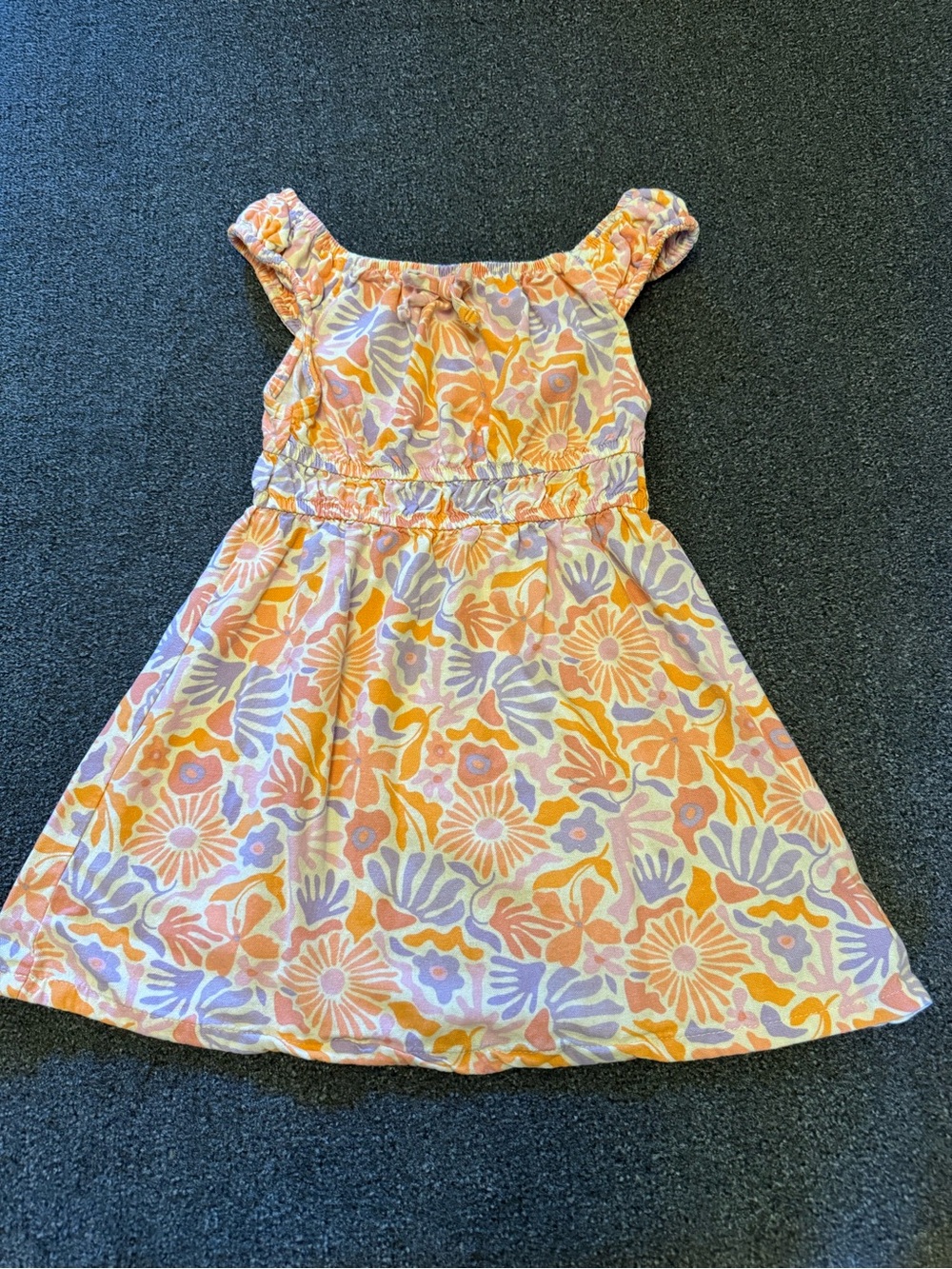 Vince Camuto Girls Floral Sundress Orange Purple Size 6